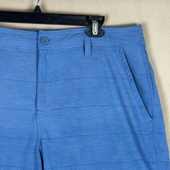 Hang Ten Mens 34 Board Short Blue Striped Mid Rise Pockets‎ Relaxed Fit - Picture 2 of 14